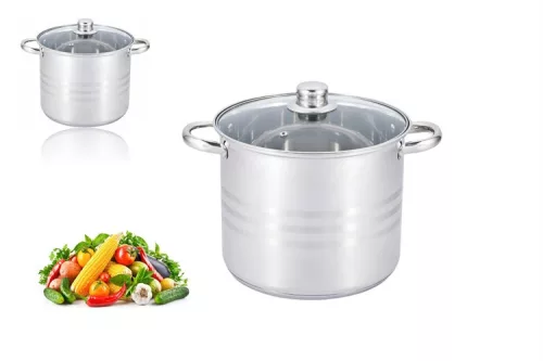EDENBERG FAZÉK INOX ÜVEG FEDŐVEL 5,3L 20CM EB-542N 1DB