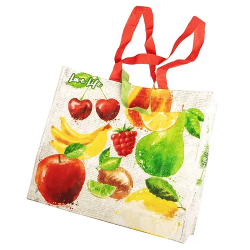 ÖKOTÁSKA PP 38X42CM ÓRIÁS GYÜMÖLCSÖS 1DB