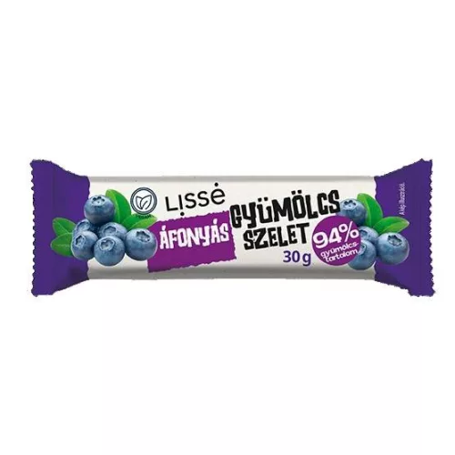 LISSÉ GYÜMÖLCSSZELET FEKETEÁFONYÁS 94% 30G