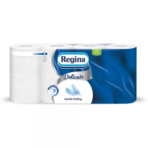 REGINA DELICATE GENTLE WC PAPÍR ILLATMENTES 3RÉTEGŰ 8TEK
