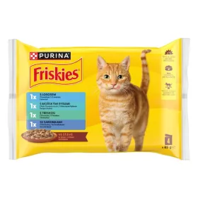   FRISKIES MACSKAELEDEL NEDVES LAZAC TENGERI HAL SZARDÍNIA TŐKEHAL 4X85G