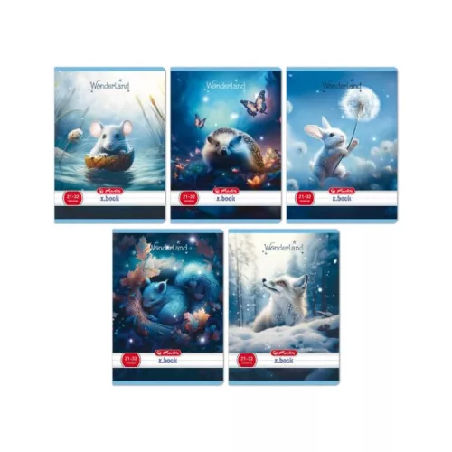 HERLITZ FÜZET A/5 21-32 VONALAS WONDERLAND TÖBB FÉLE 1DB
