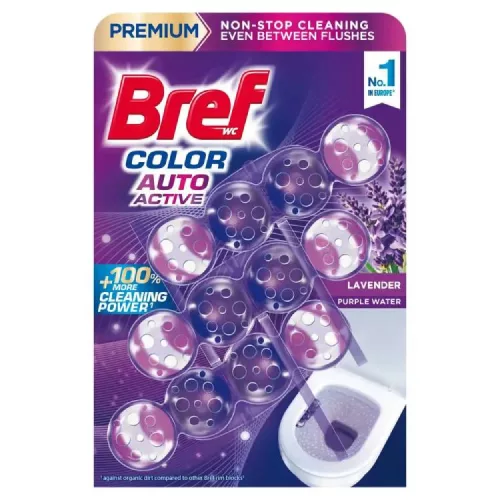 BREF COLOR AUTO ACTIVE WC FRISSÍTŐ LAVENDER 3X50G