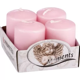 (KAR) ADVENTI GYERTYA 60MM RÓZSASZÍN 4DB