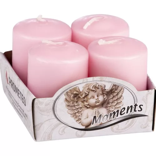(KAR) ADVENTI GYERTYA 60MM RÓZSASZÍN 4DB