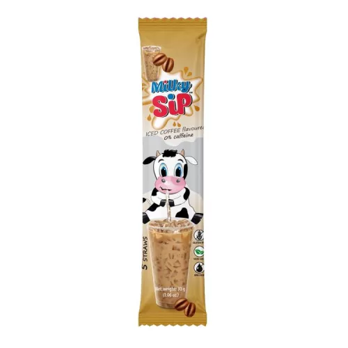 MILKY SIP ÍZESÍTETT SZÍVÓSZÁL JEGESKÁVÉ KOFFEINMENTES 30G