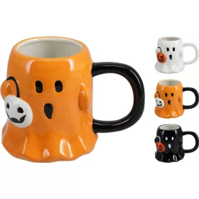   (HALLOWEEN) BÖGRE PORCELÁN SZELLEM DEKOR 440ML 170497890 (12/GY_24/#)