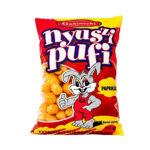 GUBINCZKI NYUSZIPUFI PAPRIKÁS 75G