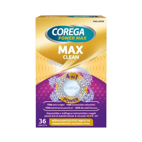 COREGA MŰFOGSOR TISZTÍTÓ TABLETTA MAX CLEAN 36DB