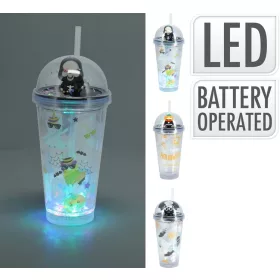   (HALLOWEEN) POHÁR + SZÍVÓSZÁL LED Ø9*H22CM 170498070 (12/#)
