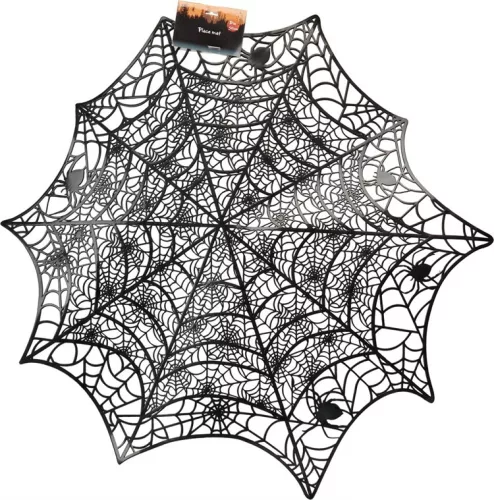 (HALLOWEEN) TÁNYÉRALÁTÉT PÓKHÁLÓS Ø50CM 101005830 (24/GY_96/#)