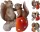 ÁLLATFIGURÁK GOMBÁN 9*6CM (BAGOLY, MÓKUS, SÜNI) APF540770 (12/GY_48/#)