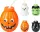 (HALLOWEEN) IVÓPALACK MŰANYAG + SZÍVÓSZÁL 330ML 348901720 (24/#)