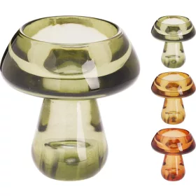 GYERTYATARTÓ ÜVEG GOMBA 8,8CM AAE445120 (12/GY_36/#)
