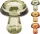 GYERTYATARTÓ ÜVEG GOMBA 8,8CM AAE445120 (12/GY_36/#)