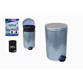 PEDÁLOS SZEMETES KEREK FÉM FEHÉR 20 LITERES