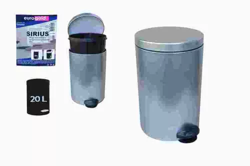 PEDÁLOS SZEMETES KEREK FÉM FEHÉR 20 LITERES