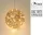 (KARÁCSONY) GÖMB DEKORÁCIÓ FÉM 20CM LED ARANY AMZ200580
