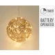 (KARÁCSONY) GÖMB DEKORÁCIÓ FÉM 20CM LED ARANY AMZ200580