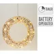(KARÁCSONY) KOSZORÚ DEKORÁCIÓ FÉM 30CM LED ARANY AMZ200530